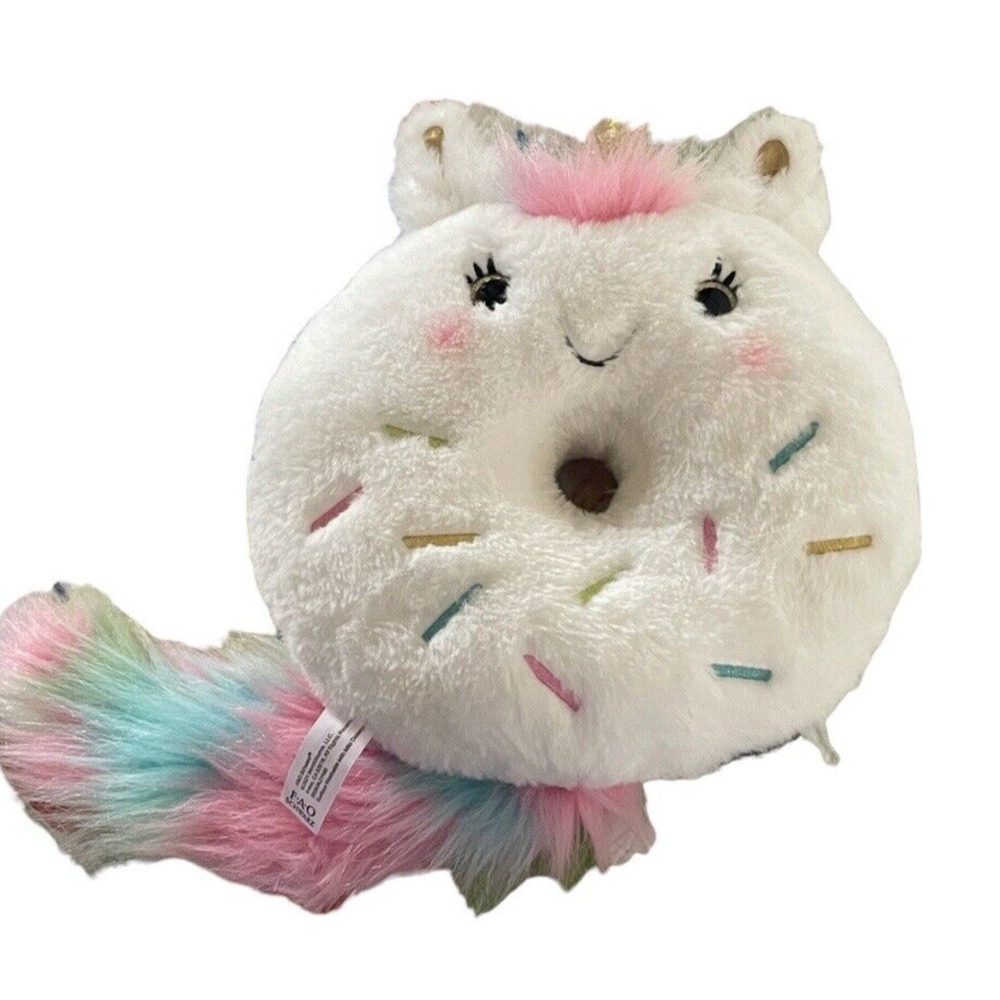 FAO Schwarz Unicorn DONUT Plush Tasties Sweet Friends Stuffed Animal Toy